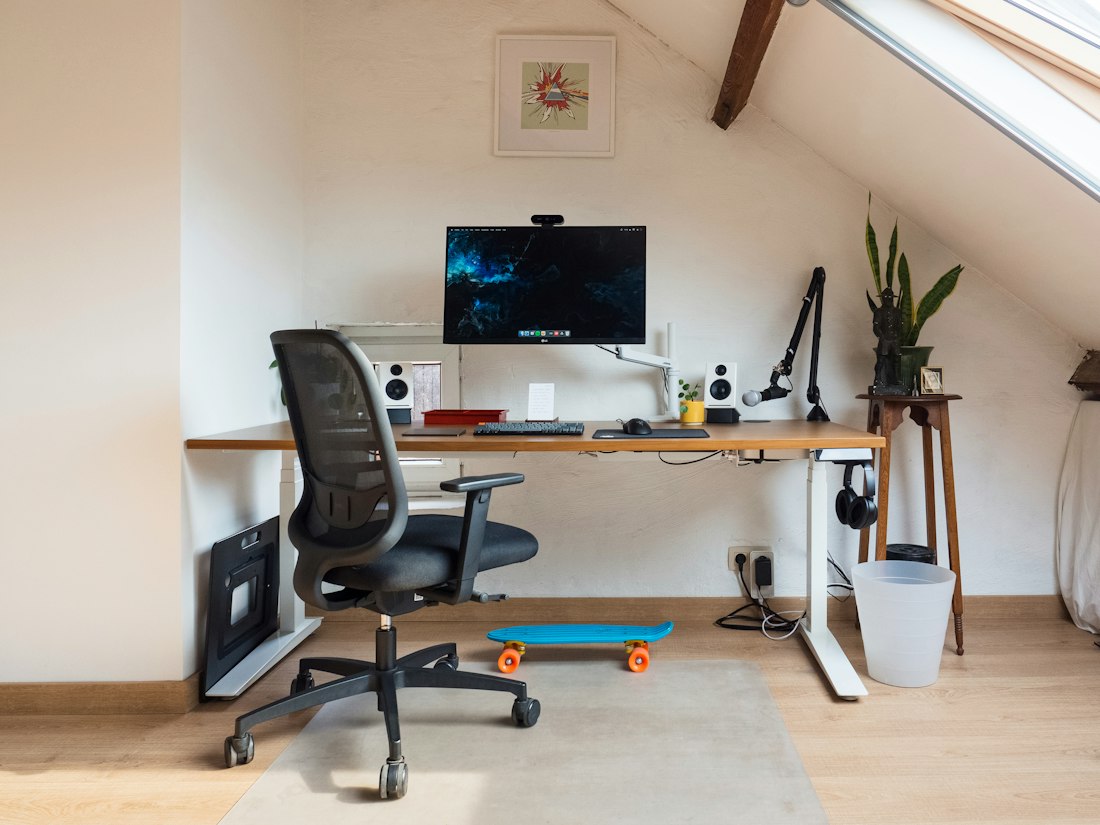 Desk assembly in NYC.